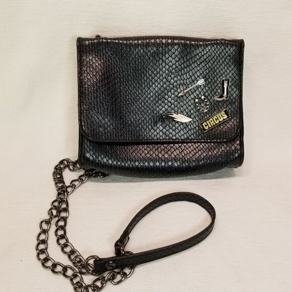 Circus by Sam Edelman Clive Pin Embellished Black Crossbody Bag Handbag Purse - Picture 6 of 8